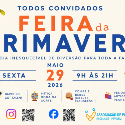 Feira da Primavera promete animar a Escola EB1/JI de Pevidém no próximo dia 29 de maio
