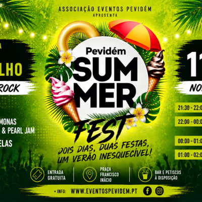 Pevidém Summer Fest regressa nos dias 10 e 11 de julho com duas noites de animação gratuita
