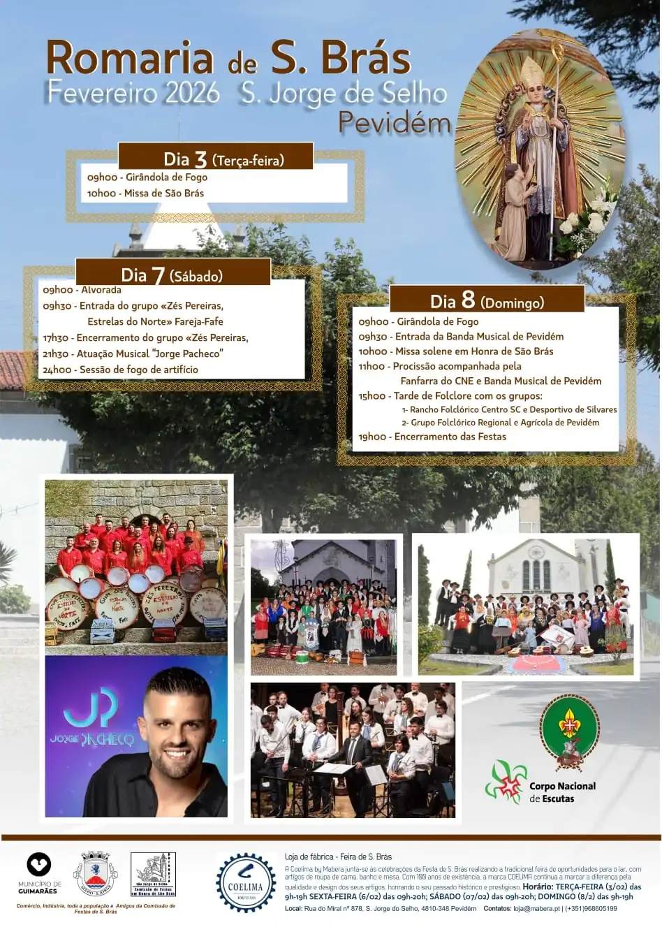 Romaria de S. Brás 2026 Selho (São Jorge) – Pevidém