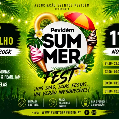 Pevidém Summer Fest regressa nos dias 10 e 11 de julho com duas noites de animação gratuita